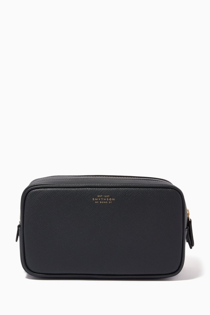 

Panama Washbag in Leather, Blue