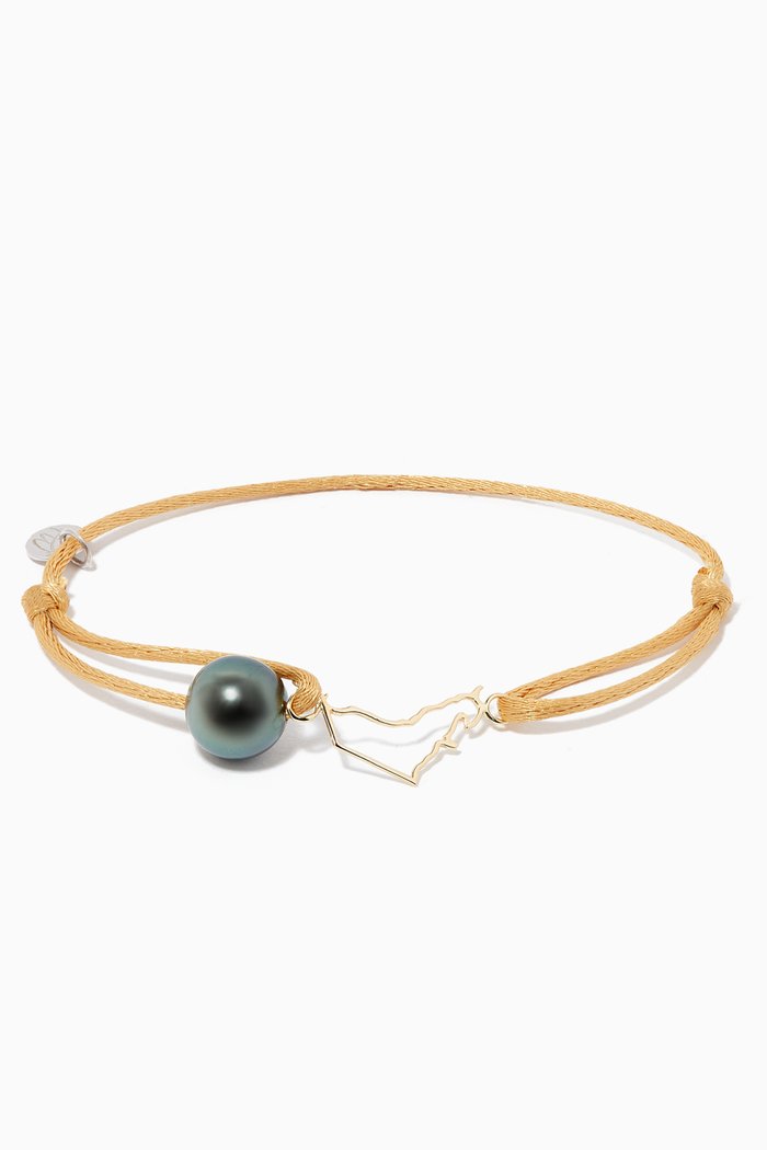Wan Design Pearl Charm Bracelet in 18kt Yellow Gold