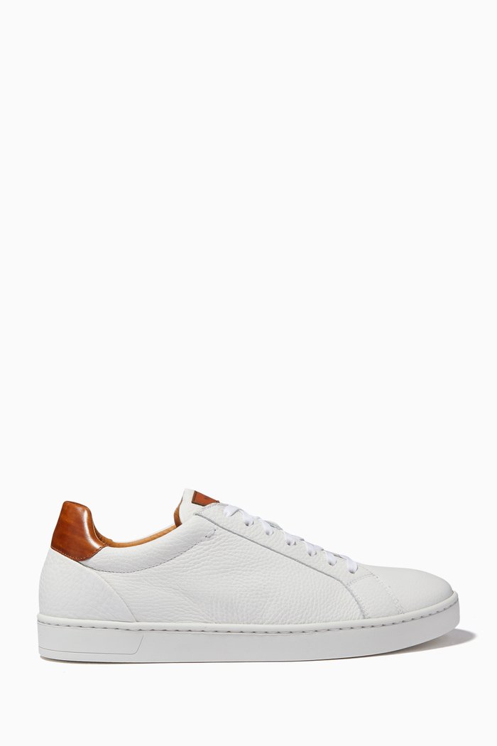 

Elonso Lo Sneakers in Textured Leather, White