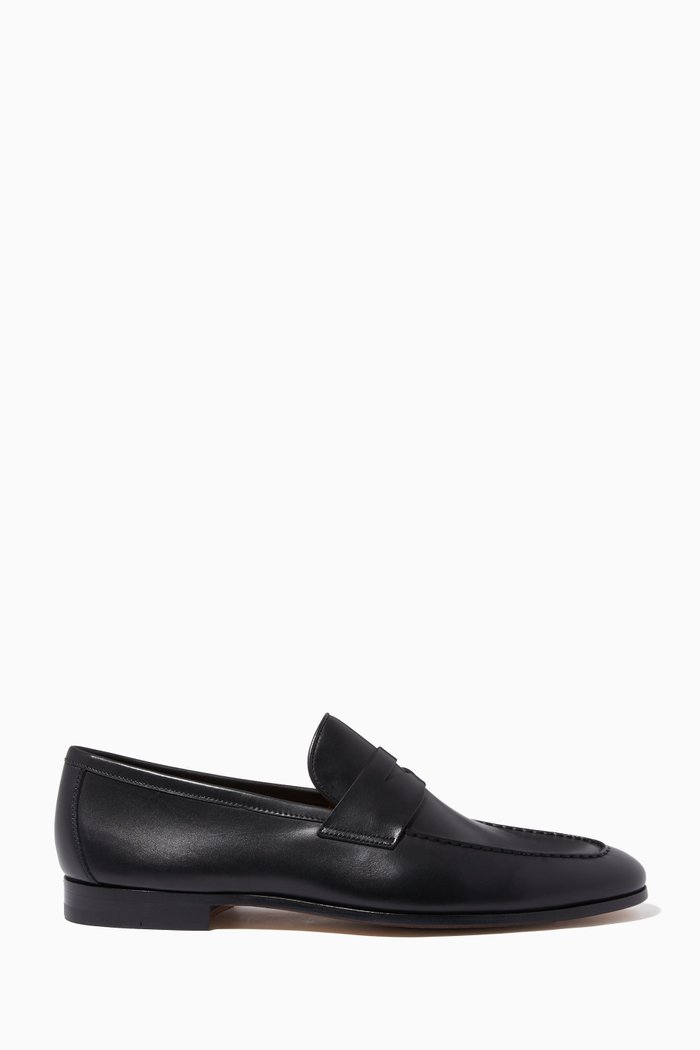 

Penny Loafers in Calf Leather, Black