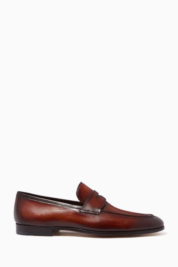 

Penny Loafers in Calf Leather, Brown
