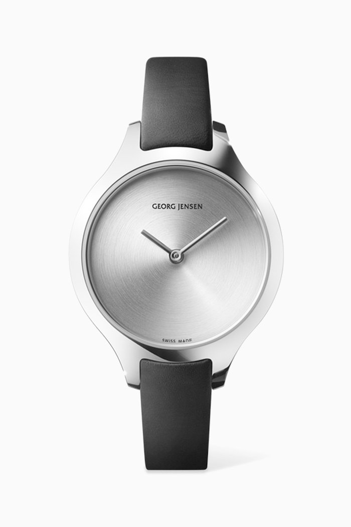 

Concave Quartz Watch, 30mm, Black