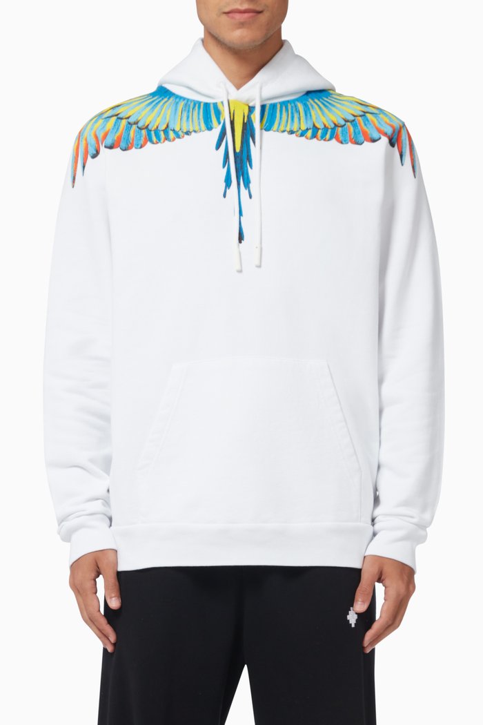 

Wings Hoodie in Cotton Jersey, White
