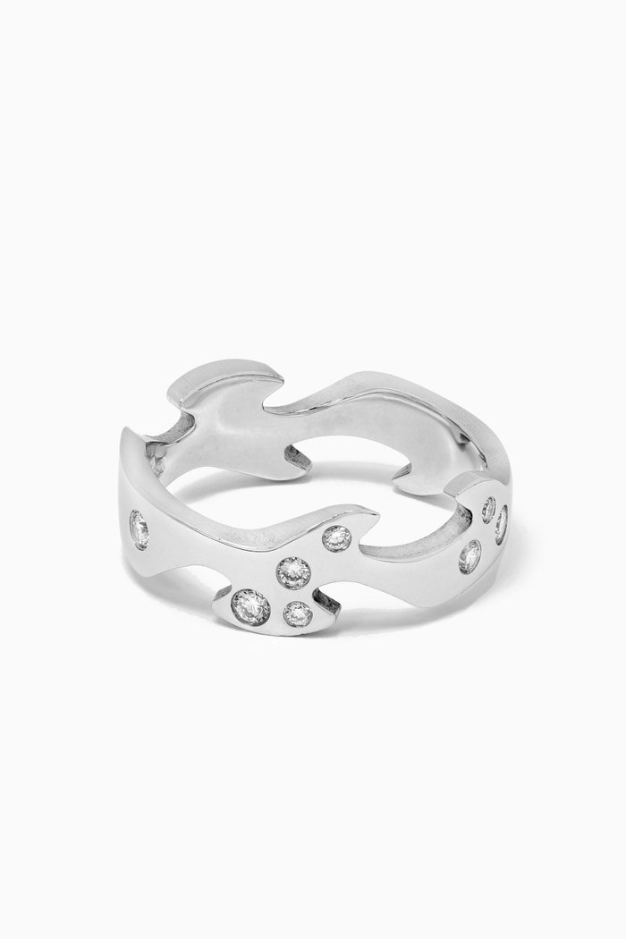 

Fusion Diamond Centre Ring in 18kt White Gold, Silver