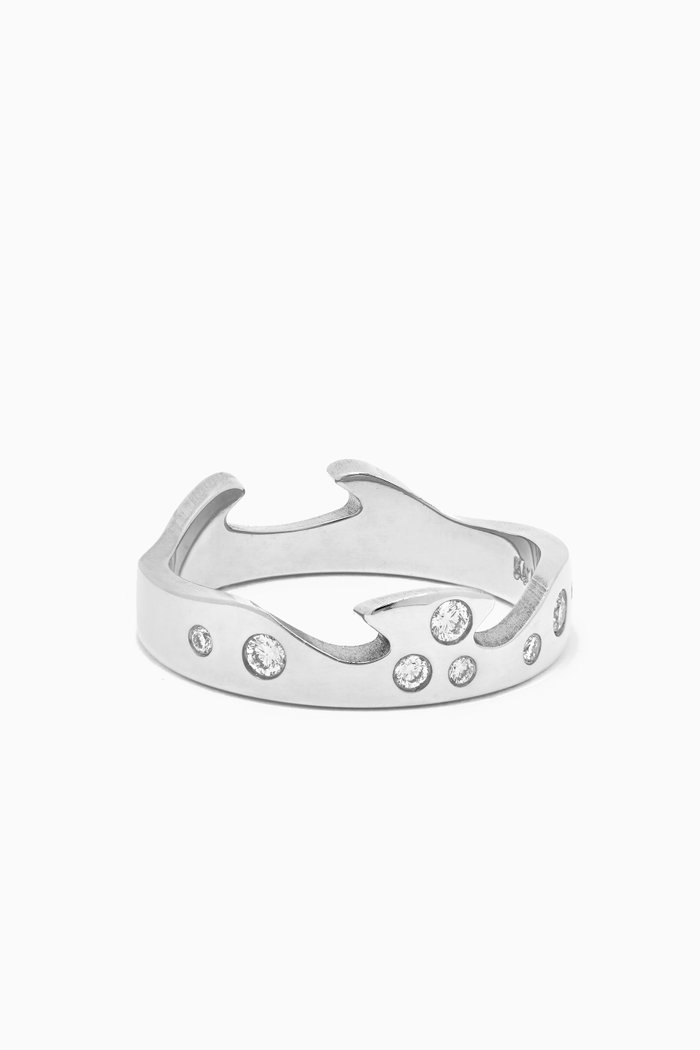 

Fusion Diamond End Ring 1367 in 18kt White Gold, Silver