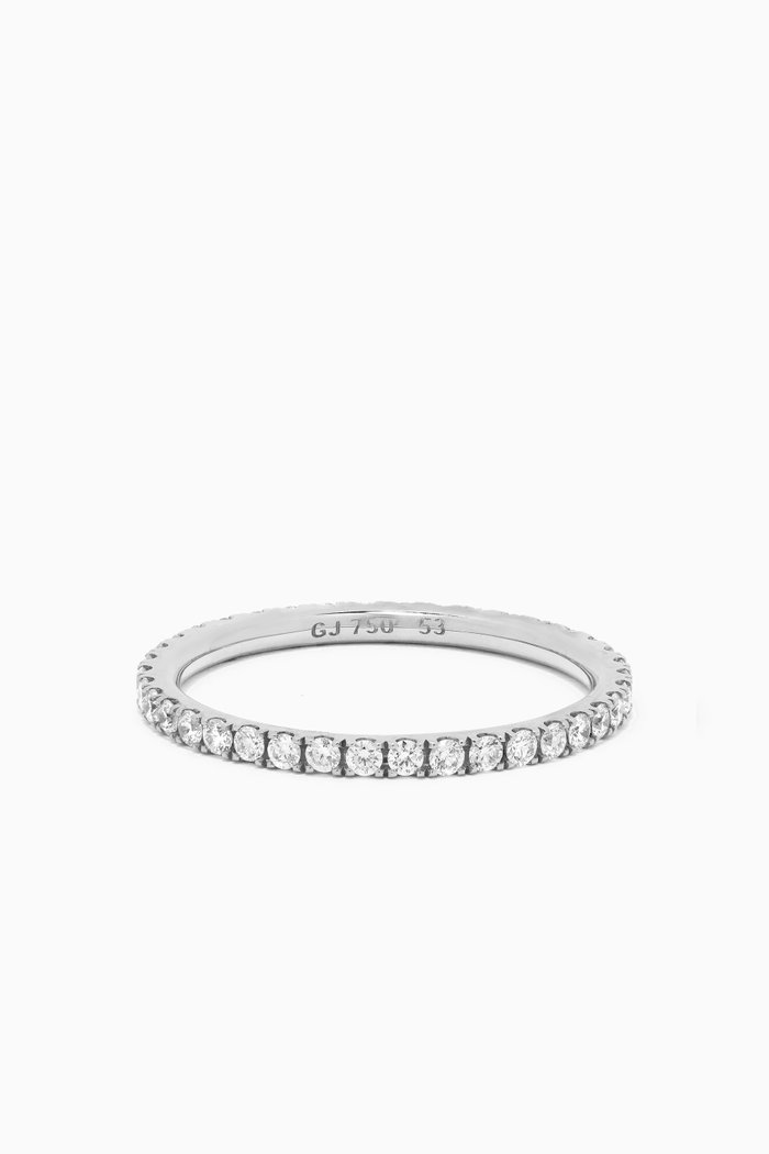 

Aurora Diamond Ring 1553 in 18kt White Gold, Silver