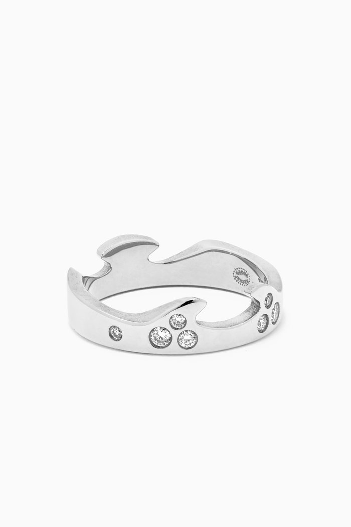 

Fusion Diamond End Ring 1367 in 18kt White Gold, Silver