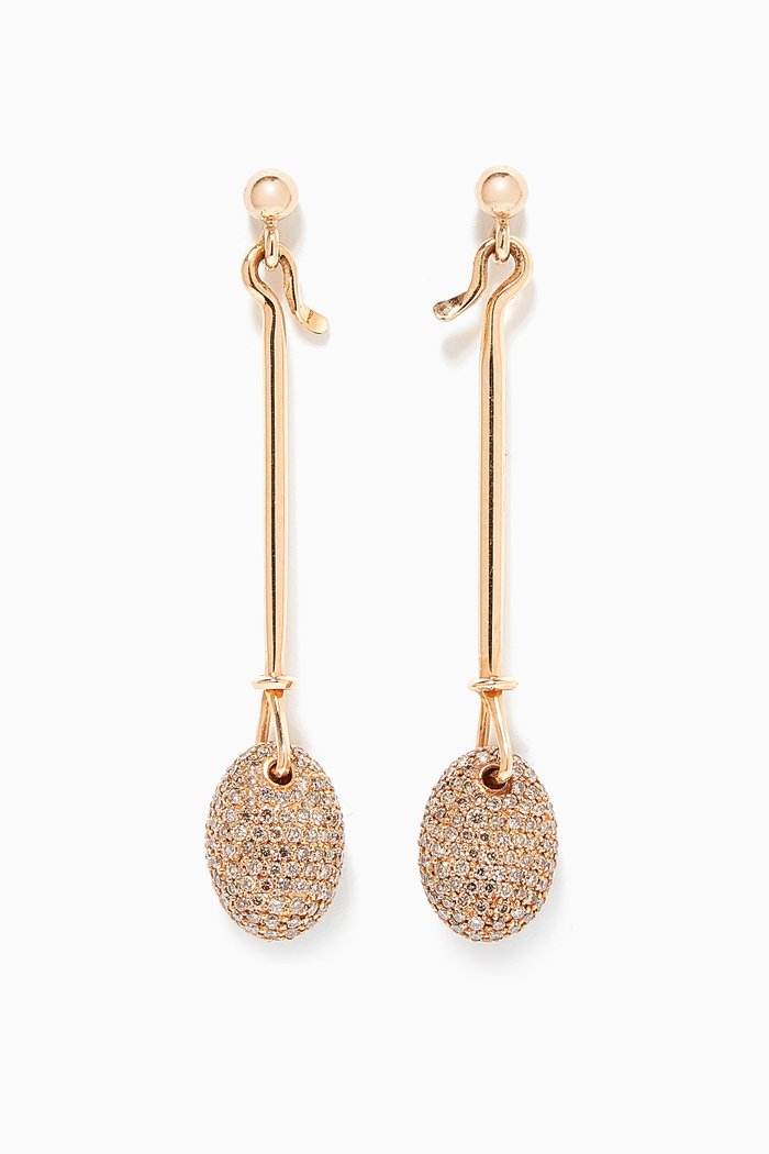 

Dew Drop Diamond Earrings 1128 in 18kt Rose Gold
