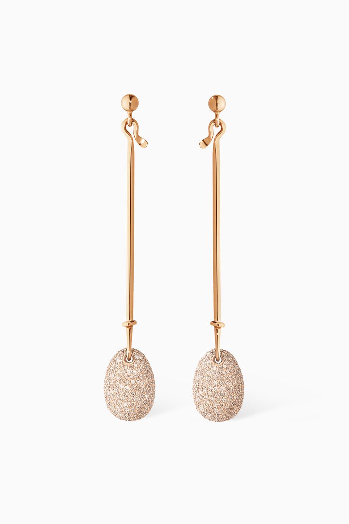 

Dew Drop Diamond Earrings 1144 in 18kt Rose Gold