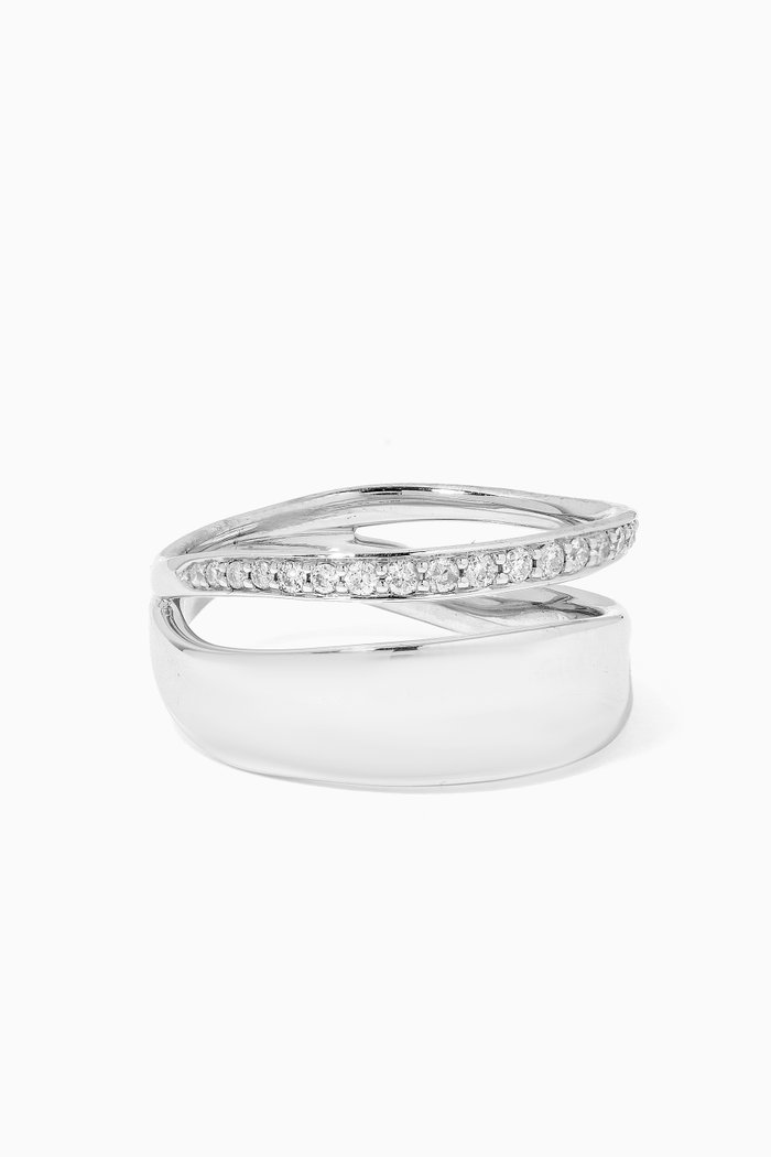 Marcia Diamond Ring in Sterling Silver