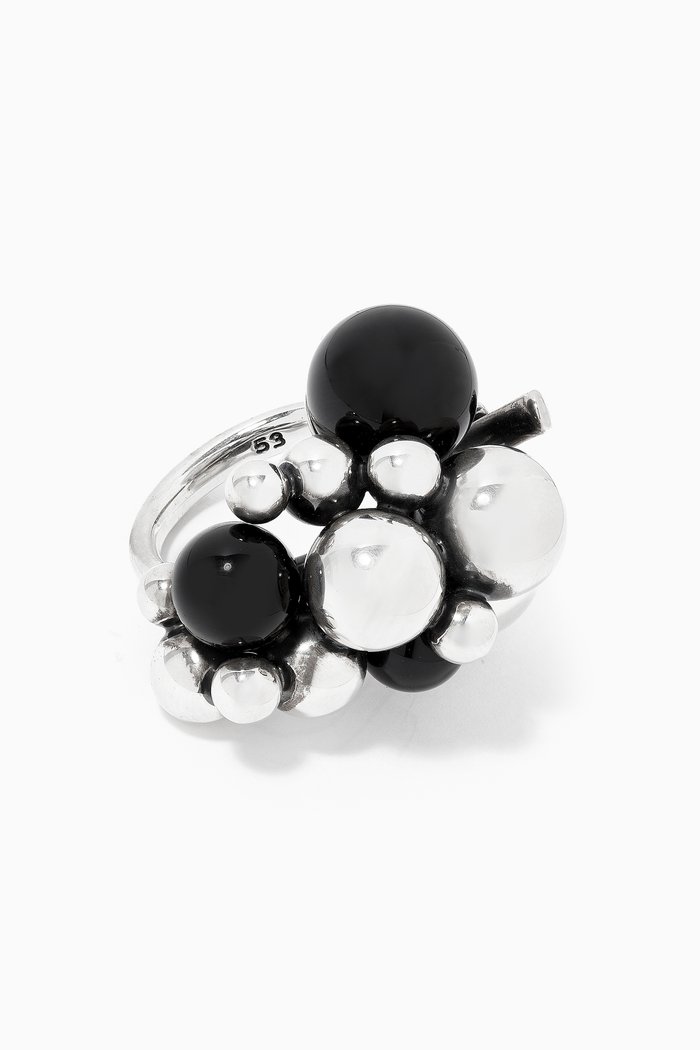 

Moonlight Grapes Onyx Ring in Sterling Silver