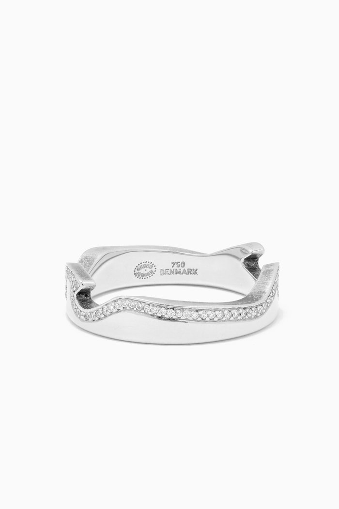 

Fusion Diamond End Ring 1367 in 18kt White Gold, Silver