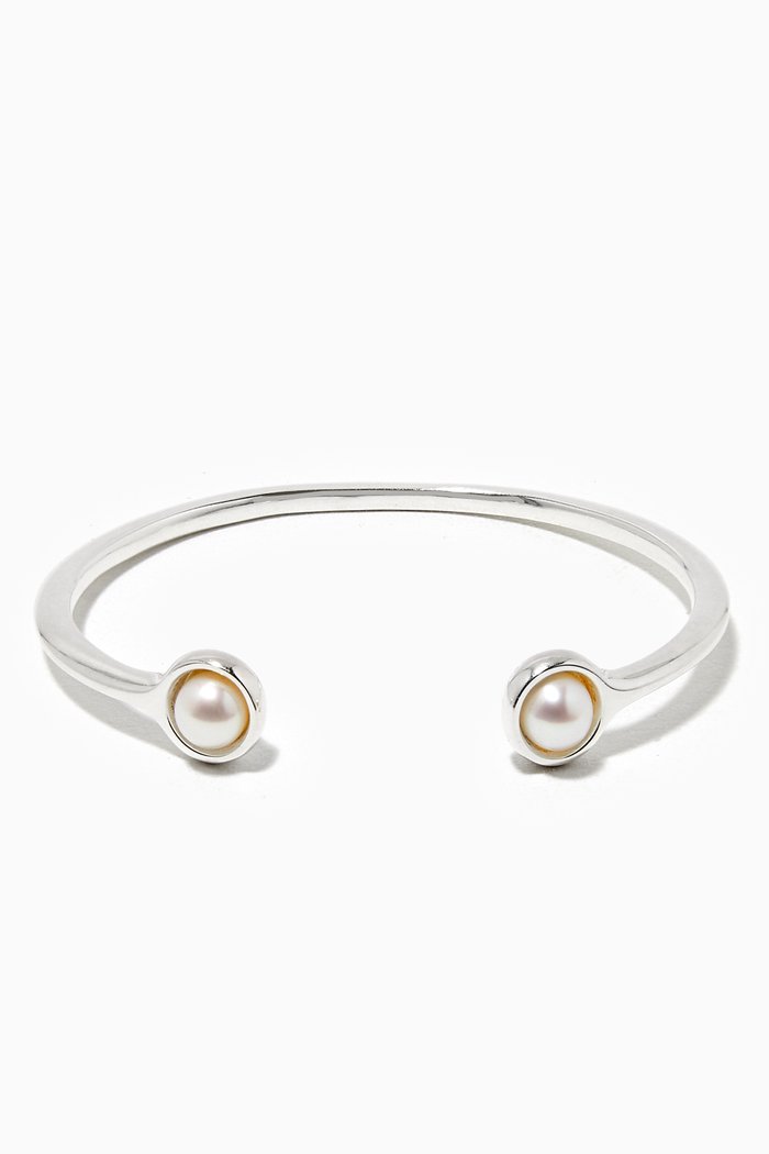 

Sphere Pearl Bangle 473 in Sterling Silver