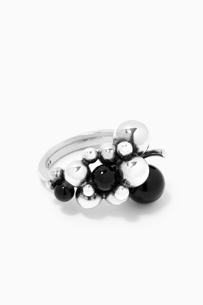 

Moonlight Grapes Onyx Ring in Sterling Silver