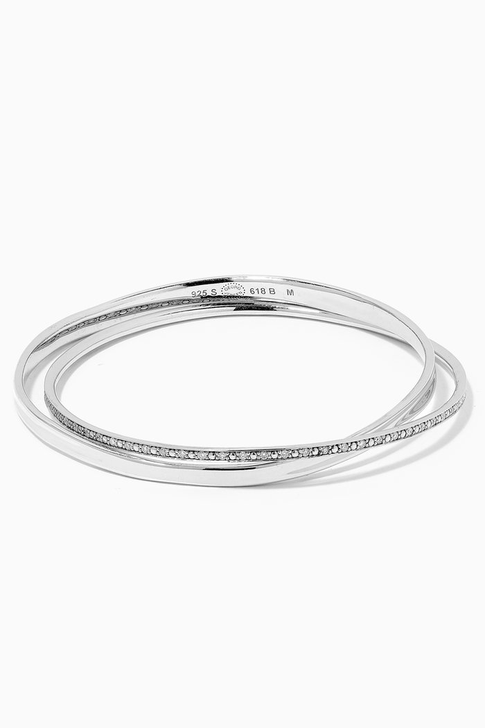 Marcia Diamond Bangle 618 in Sterling Silver