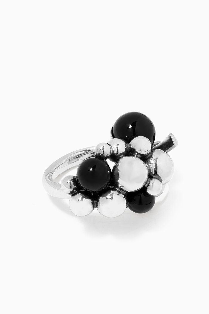 

Moonlight Grapes Onyx Ring in Sterling Silver
