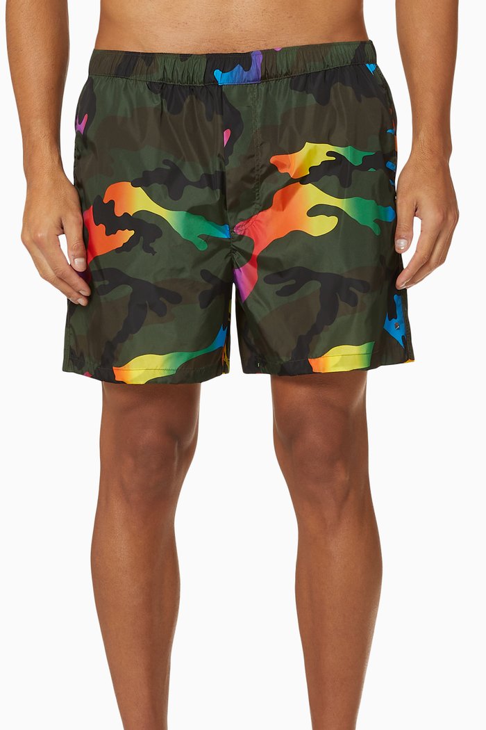 

Camouflage Nylon Swim Shorts, Multicolour