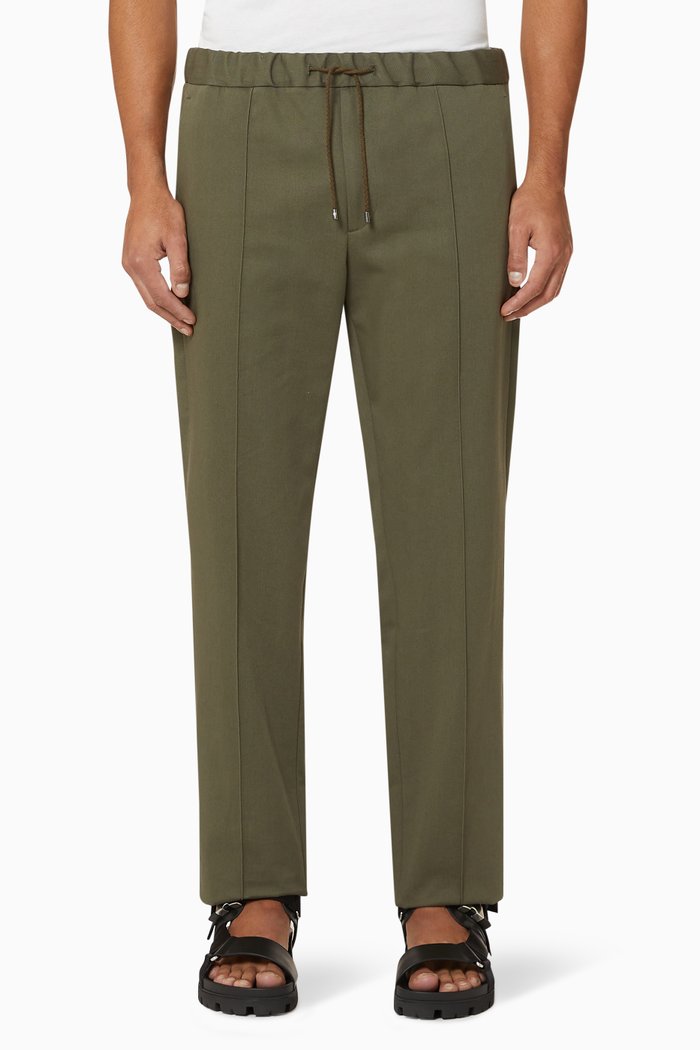 

Cotton Jogging Pants, Green