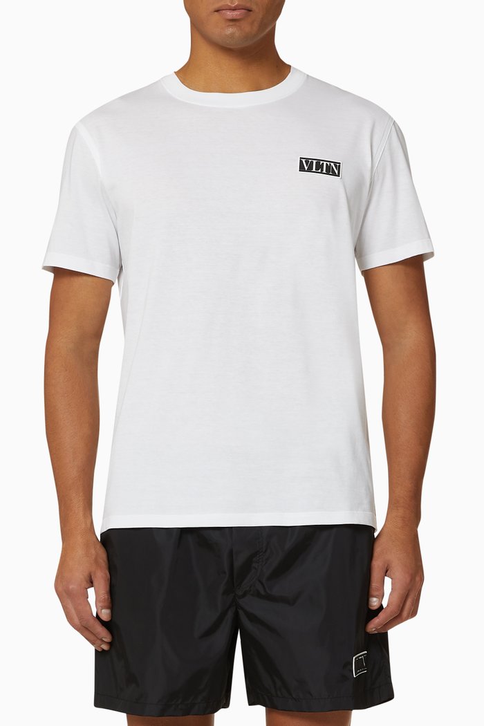 

VLTN TAG Cotton T-Shirt, White