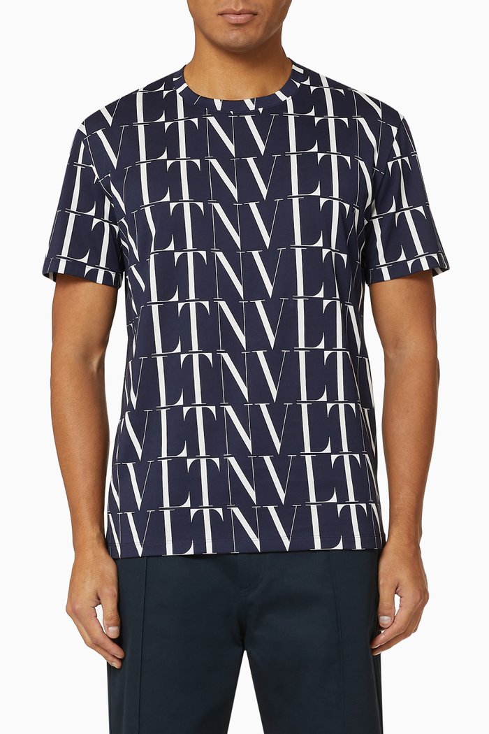 

VLTN TIMES Cotton T-Shirt, Blue