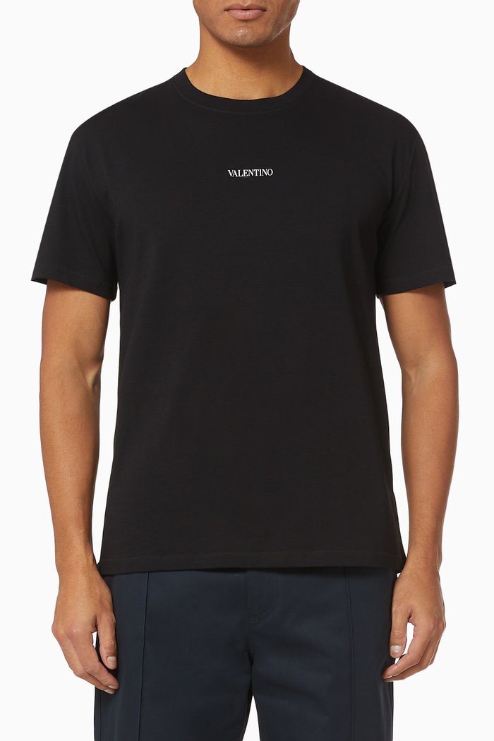 Logo Cotton T-Shirt, Black