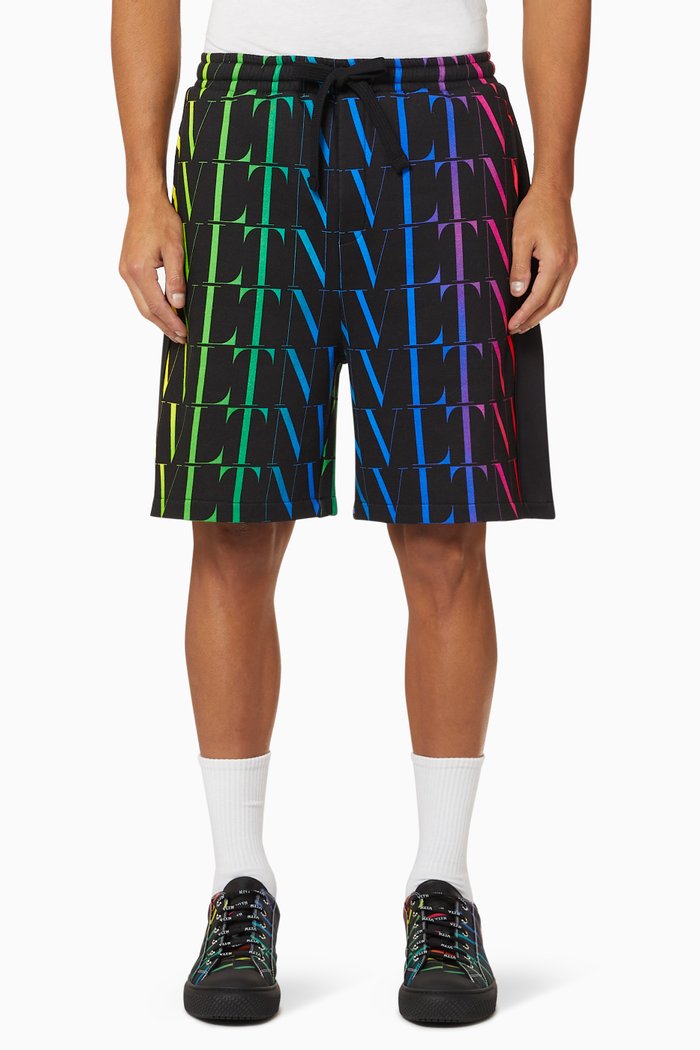 

VLTN TIMES Jersey Bermuda Shorts, Black