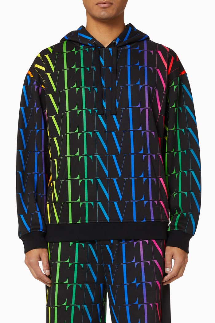 

VLTN TIMES Jersey Hooded Sweatshirt, White
