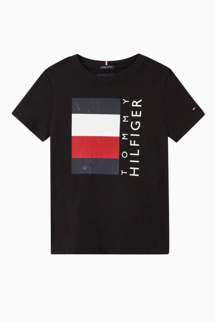 

Signature Tape Logo Jersey T-shirt, Black