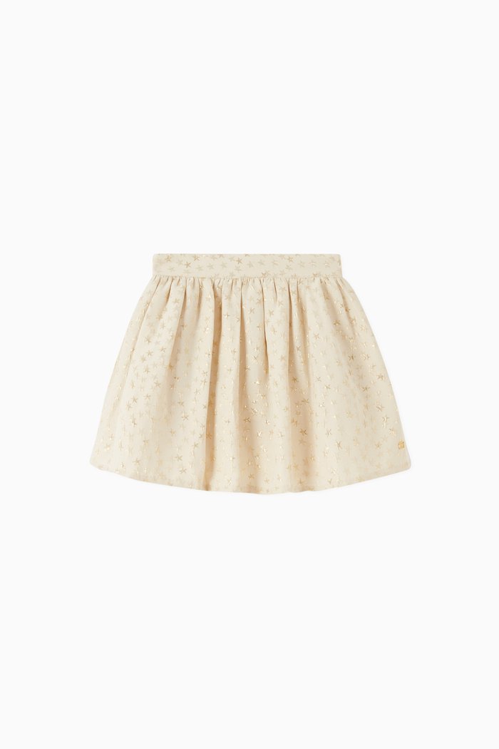

Star Jacquard Skirt, Neutral