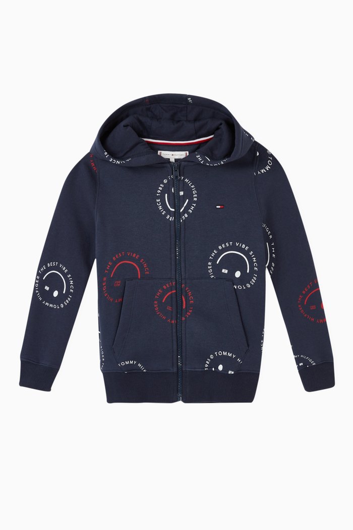 

TH Smiley Hooded Jersey Sweatshirt, Multicolour
