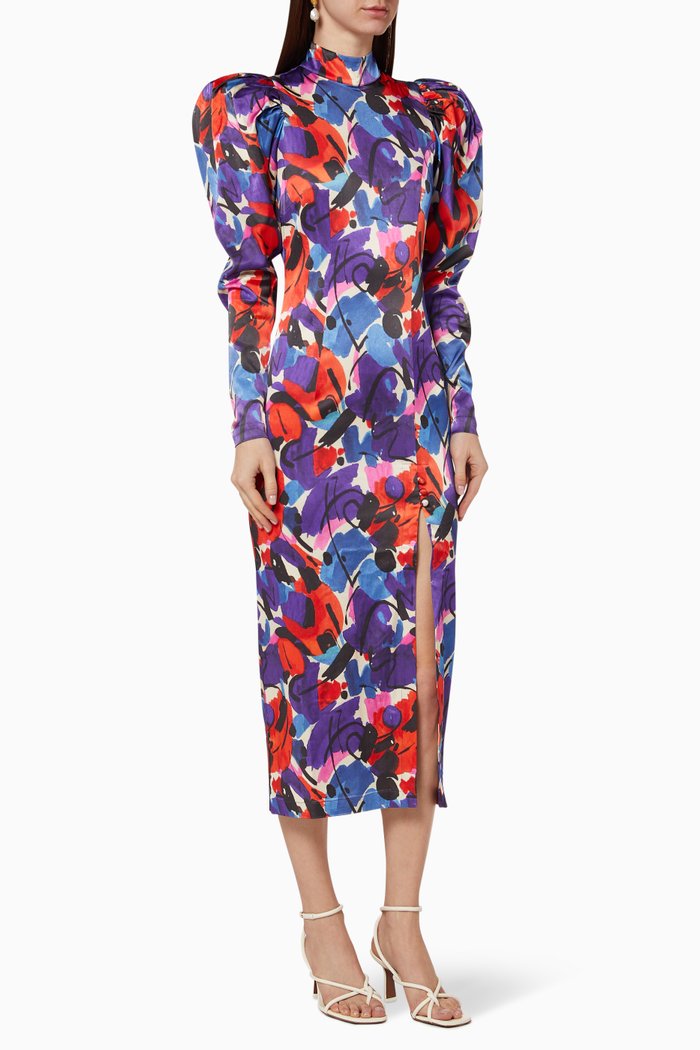 

Theresa Paint Print Dress, Multicolour