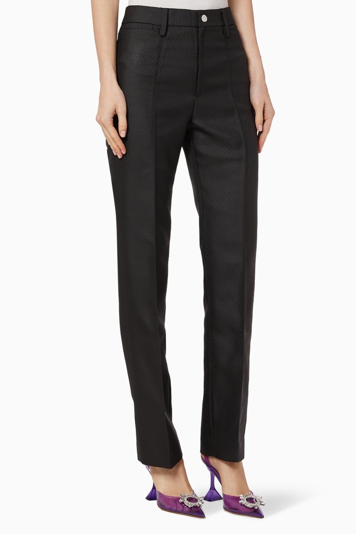 Robyn Jacquard Pants, Black
