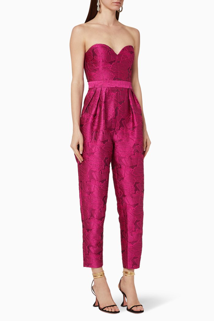 

Lana Jacquard Jumpsuit, Pink
