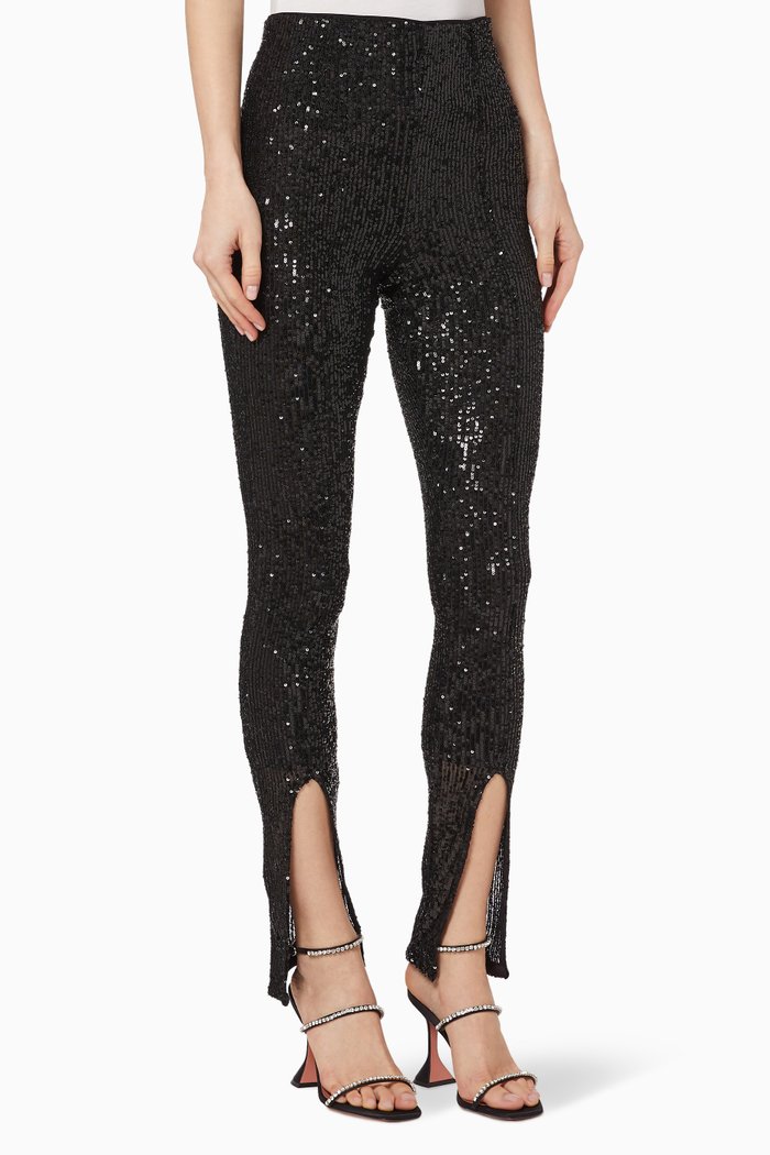 

Alicia Sequin Pants, Black
