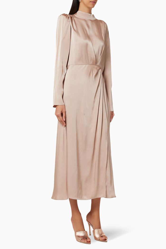 Kim Silk Dress, Neutral