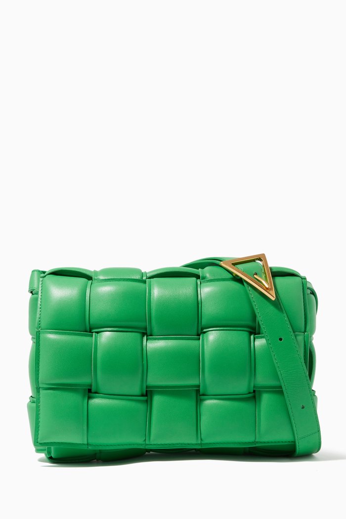 

Padded Cassette Bag in Nappa, Green