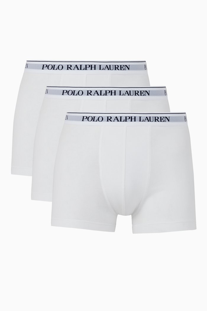 

Stretch Cotton Trunks, Set of 3, White