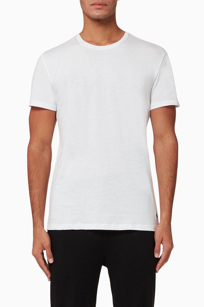 

Crewneck Cotton T-Shirt, Set of 3, Multicolour