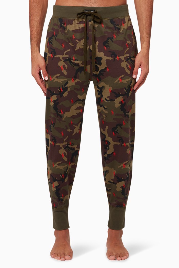 

Allover Pony Cotton Joggers, Neutral