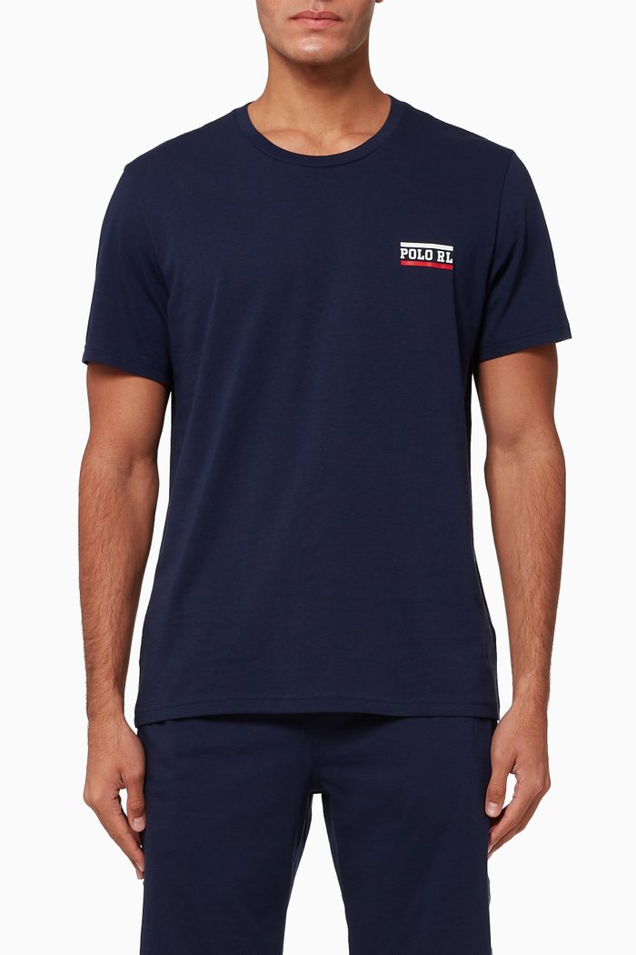 Crewneck Cotton T-Shirt, Blue