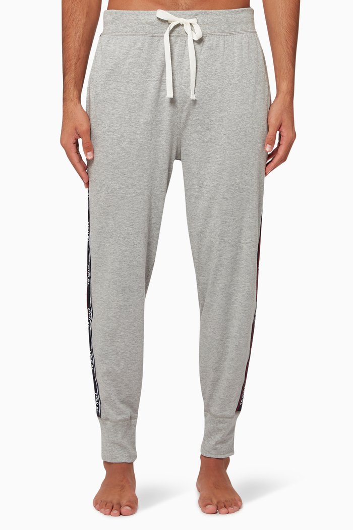 

Logo-Tape Slim Jersey Joggers, Grey