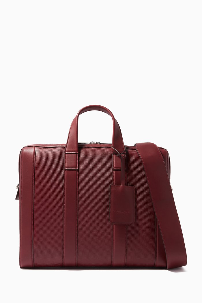 

Briefcase in Marco Polo Calfskin, Burgundy