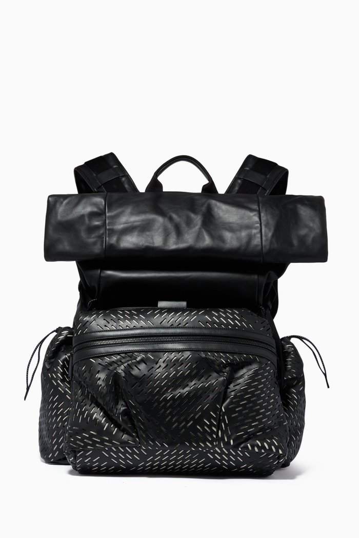 

Backpack in Smooth & Perforated Calf, Black