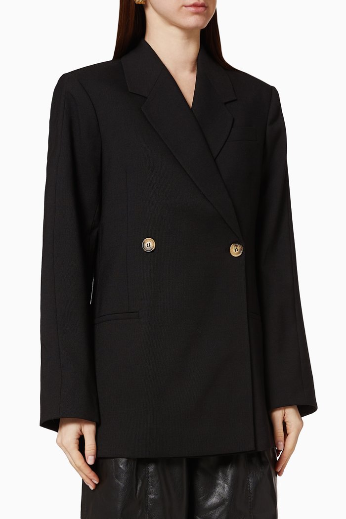 

Kaia Double-Breasted Blazer, Black
