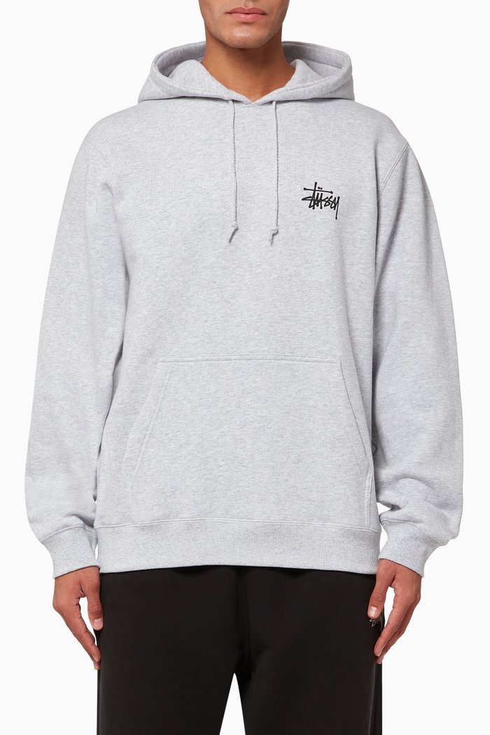 

Basic Logo Jersey Hoodie, Grey