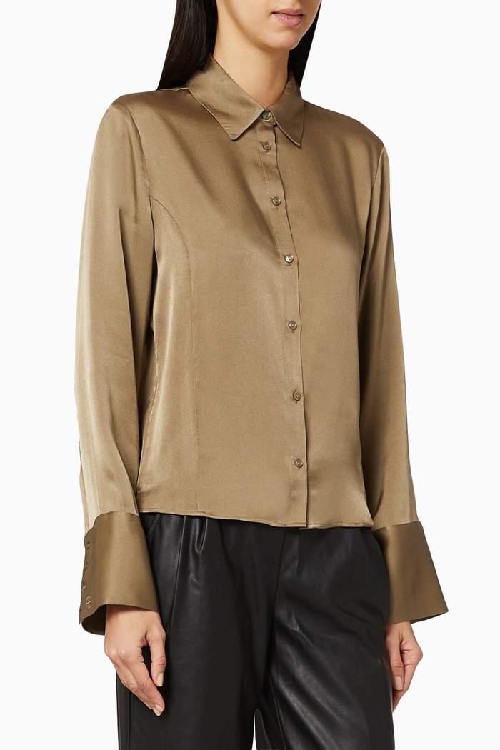 

Mackenzie Silk Top, Brown