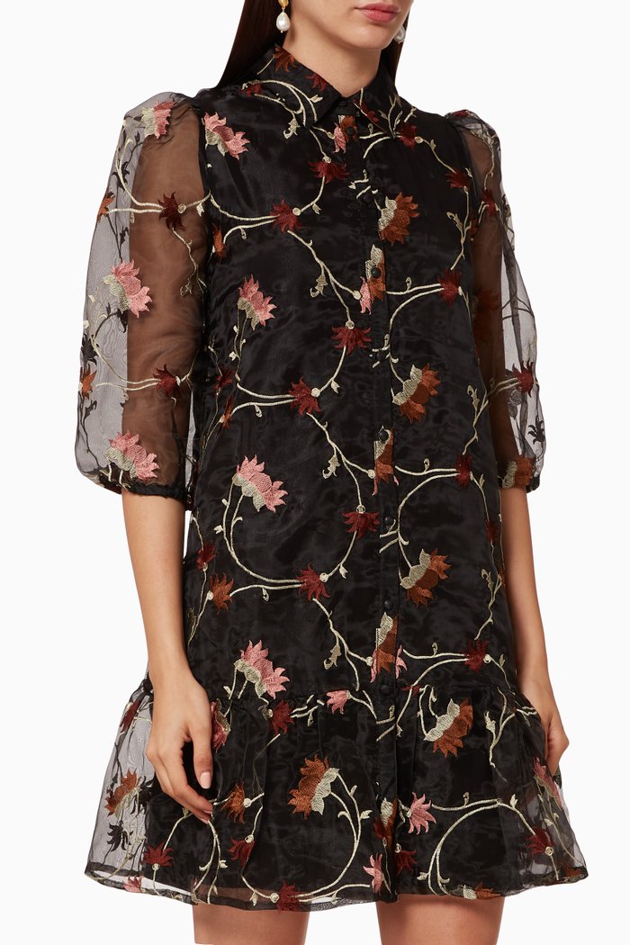 

Yasalucca Embroidered Dress, Black