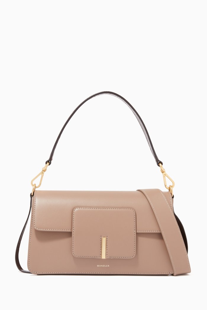

Georgia Shoulder Bag in Leather, Grey
