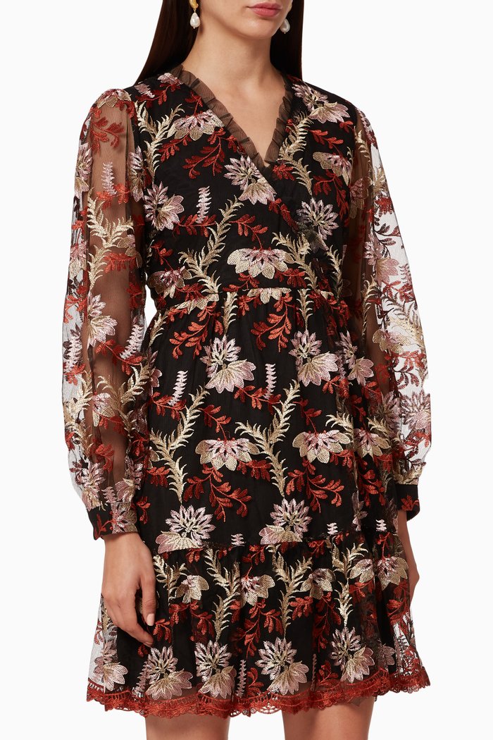 

Yasjayne Embroidered Dress, Black