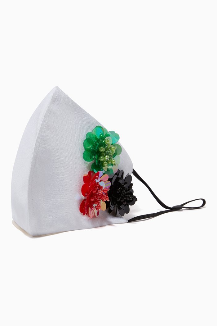 

UAE Flag Design Face Mask, White